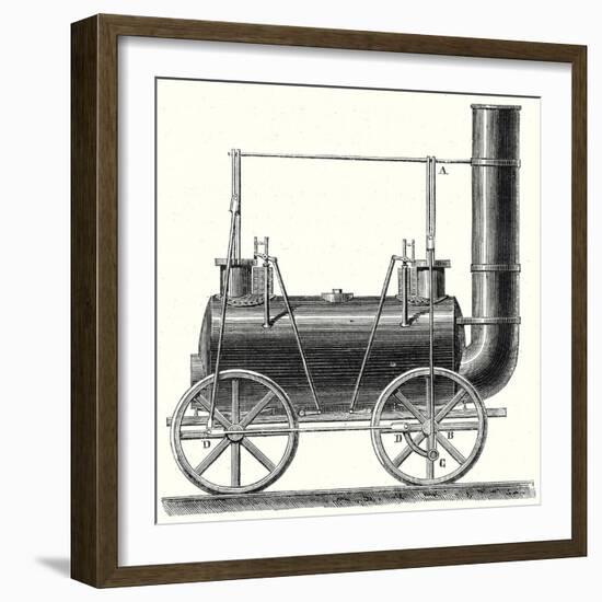 Stephenson's Locomotive with Coupled Wheels-null-Framed Giclee Print