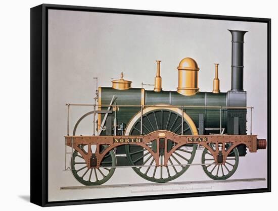Stephenson's "North Star" Steam Engine, 1837-null-Framed Stretched Canvas