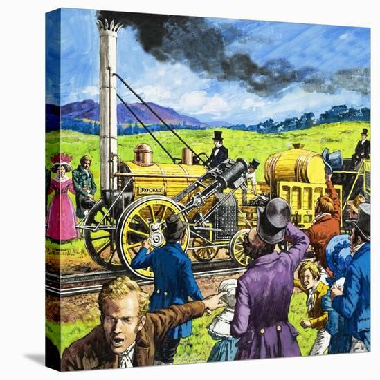 Stephenson's Rocket-Harry Green-Stretched Canvas