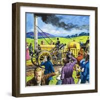 Stephenson's Rocket-Harry Green-Framed Giclee Print