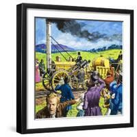 Stephenson's Rocket-Harry Green-Framed Giclee Print