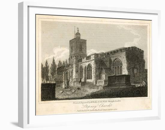 Stepney Church, London-Walter Wallis-Framed Giclee Print