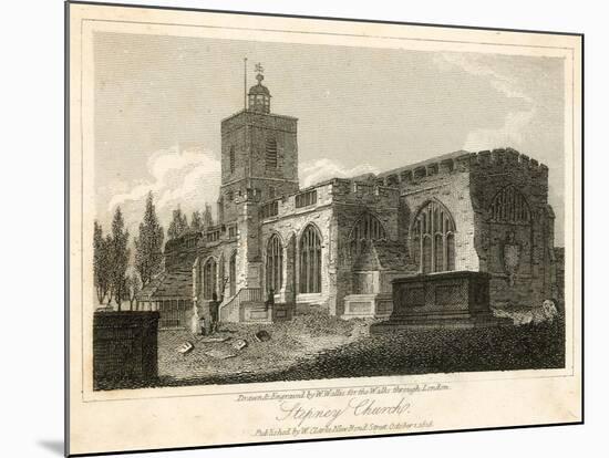 Stepney Church, London-Walter Wallis-Mounted Giclee Print