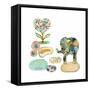 Stepping Stones Elephant-Wyanne-Framed Stretched Canvas