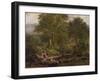 Stepping Stones on the River Rothay, under Loughrigg, 1857-George Pettitt-Framed Giclee Print