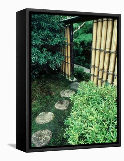 Stepping Stones, Shinshin-An, Kyoto, Japan-null-Framed Stretched Canvas