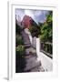 Steps And Flowers, St George, Bermuda-George Oze-Framed Premium Photographic Print