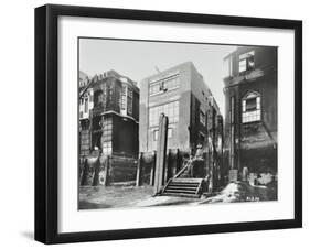 Steps Down to the River, Dowgate Dock, Upper Thames Street, City of London, 1939-null-Framed Premium Photographic Print