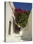 Steps in a Narrow Backstreet, Lindos Town, Rhodes, Dodecanese Islands, Greek Islands, Greece-Fraser Hall-Stretched Canvas