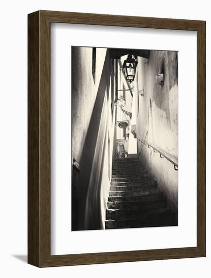 Steps in an Alley, Amalfi, Italy-George Oze-Framed Photographic Print