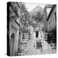 Steps in Taormina-Mario de Biasi-Stretched Canvas