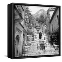 Steps in Taormina-Mario de Biasi-Framed Stretched Canvas