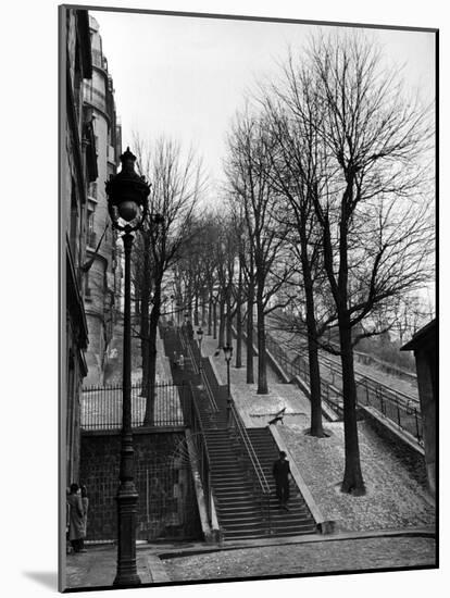 Steps Leading to the Top of the Butte Montemartre-Ed Clark-Mounted Photographic Print