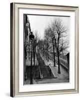 Steps Leading to the Top of the Butte Montemartre-Ed Clark-Framed Photographic Print