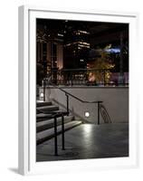 Steps of a Building at Night, US Bank Tower, Los Angeles, California, USA-null-Framed Premium Photographic Print