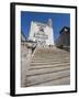 Steps of Cathedral, Wide View, Old Town, Girona, Catalonia, Spain-Martin Child-Framed Photographic Print