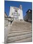 Steps of Cathedral, Wide View, Old Town, Girona, Catalonia, Spain-Martin Child-Mounted Photographic Print