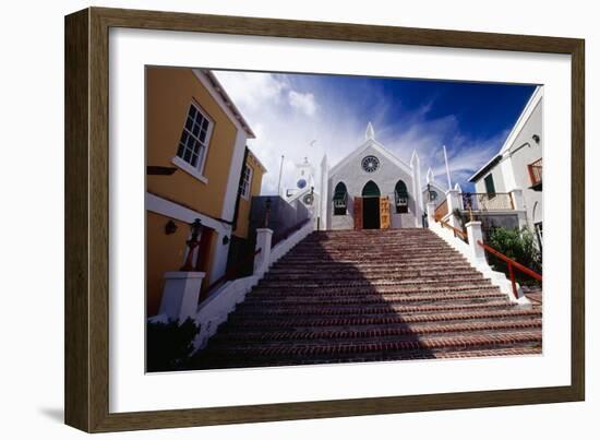 Steps Of St Peters Church, Bermuda-George Oze-Framed Photographic Print