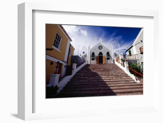 Steps Of St Peters Church, Bermuda-George Oze-Framed Photographic Print