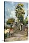 Steps of the Dominican Nun's Church of SS Domenico and Sisto-Alberto Pisa-Stretched Canvas