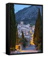 Steps of the Way of the Cross and Nostra Senyora Dels Angels Church, Pollenca, Mallorca, Balearic I-Doug Pearson-Framed Stretched Canvas