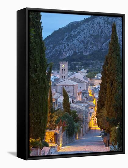 Steps of the Way of the Cross and Nostra Senyora Dels Angels Church, Pollenca, Mallorca, Balearic I-Doug Pearson-Framed Stretched Canvas