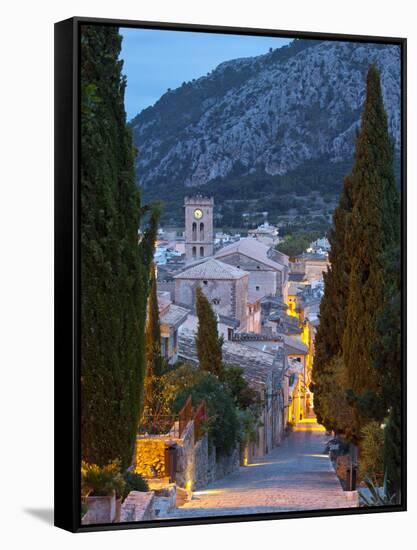 Steps of the Way of the Cross and Nostra Senyora Dels Angels Church, Pollenca, Mallorca, Balearic I-Doug Pearson-Framed Stretched Canvas