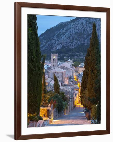 Steps of the Way of the Cross and Nostra Senyora Dels Angels Church, Pollenca, Mallorca, Balearic I-Doug Pearson-Framed Photographic Print