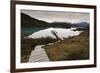 Steps to Boatdock and Reflections in Lago Pehoe-Eleanor-Framed Photographic Print