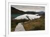 Steps to Boatdock and Reflections in Lago Pehoe-Eleanor-Framed Photographic Print