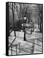 Steps to Montmartre, Paris, France-Walter Bibikow-Framed Stretched Canvas