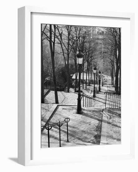 Steps to Montmartre, Paris, France-Walter Bibikow-Framed Photographic Print