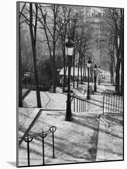 Steps to Montmartre, Paris, France-Walter Bibikow-Mounted Photographic Print