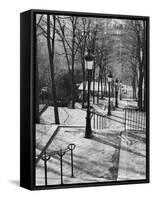 Steps to Montmartre, Paris, France-Walter Bibikow-Framed Stretched Canvas