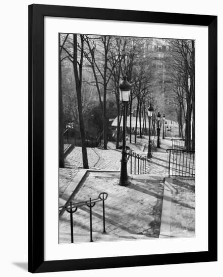 Steps to Montmartre, Paris, France-Walter Bibikow-Framed Photographic Print