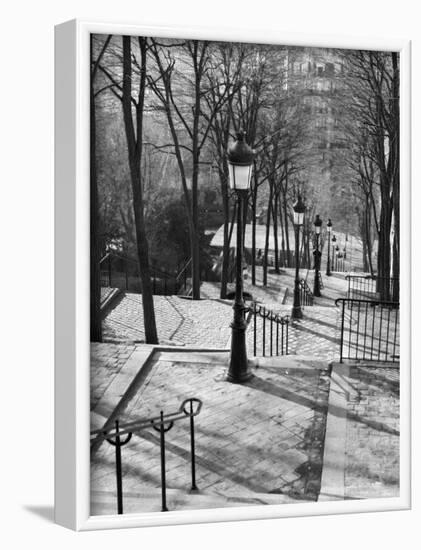 Steps to Montmartre, Paris, France-Walter Bibikow-Framed Photographic Print