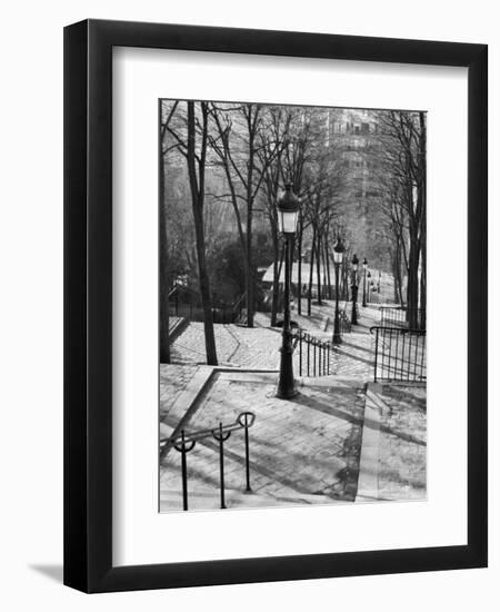 Steps to Montmartre, Paris, France-Walter Bibikow-Framed Photographic Print