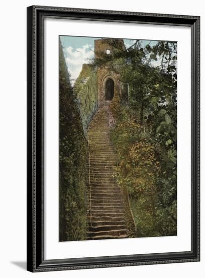 Steps to the Keep, Carisbrooke Castle-null-Framed Photographic Print