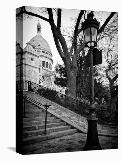 Steps to the Place du Sacré Cœur - Montmartre - Paris - France-Philippe Hugonnard-Stretched Canvas