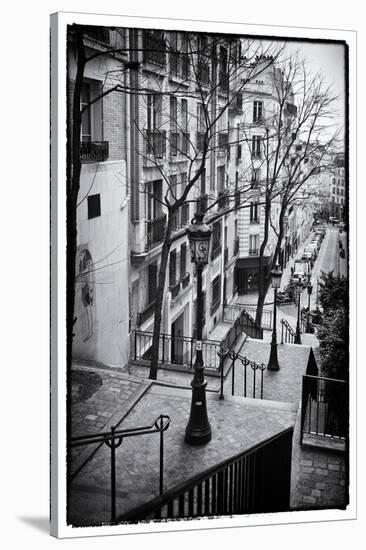 Steps to the Place du Sacré Cœur - Montmartre - Paris - France-Philippe Hugonnard-Stretched Canvas