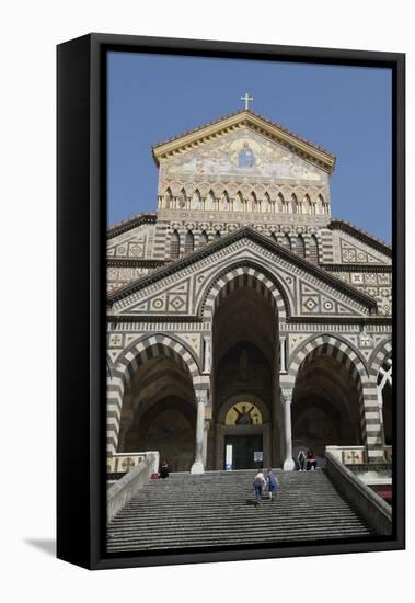 Steps Up to the Duomo Cattedrale Sant' Andrea in Amalfi-Martin Child-Framed Stretched Canvas