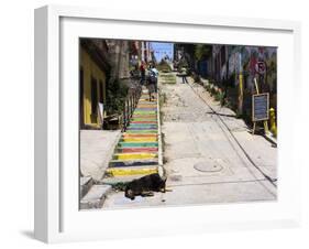 Steps, Valparaiso, Chile-Peter Groenendijk-Framed Photographic Print