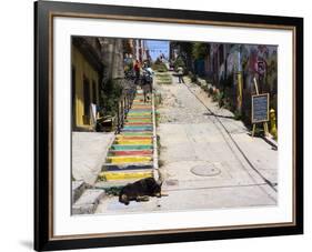 Steps, Valparaiso, Chile-Peter Groenendijk-Framed Photographic Print