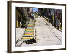 Steps, Valparaiso, Chile-Peter Groenendijk-Framed Photographic Print