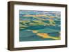 Steptoe Butte State Park, Washington. Sunset view of wheat farms in the rolling Palouse hills.-Emily Wilson-Framed Photographic Print