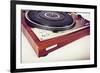 Stereo Turntable Vinyl Record Player Analog Retro Vintage Angle View-Viktorus-Framed Photographic Print