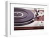 Stereo Turntable Vinyl Record Player Analog Retro Vintage Closeup-Viktorus-Framed Photographic Print