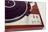 Stereo Turntable Vinyl Record Player Analog Retro Vintage Top View-Viktorus-Mounted Photographic Print