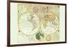 Stereographic Map of the Earth & the Moon-Samuel Dunn-Framed Art Print