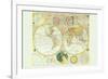 Stereographic Map of the Earth & the Moon-Samuel Dunn-Framed Art Print